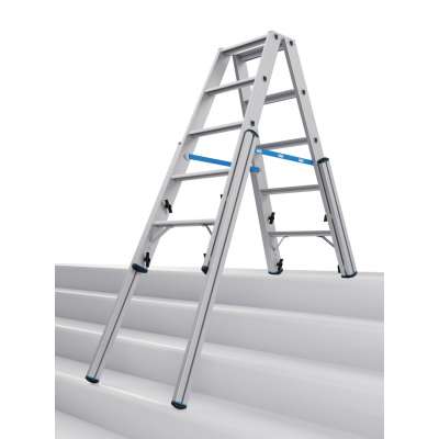 Teleskop-Stufen-Doppelleiter